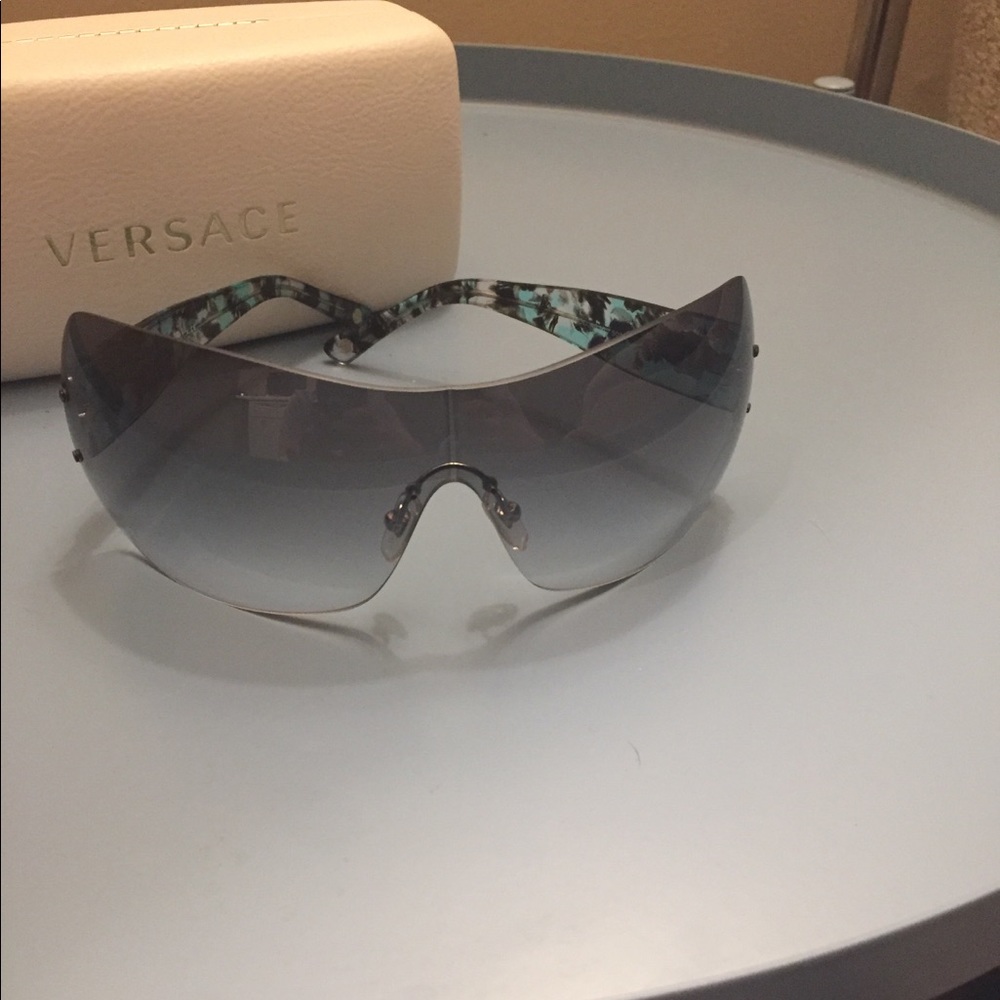 Versace Shield Gradient Lense Sunglasses